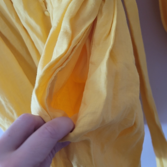 Banana Republic Sunny Yellow 100% Linen Dress Sz L Cotton Lining - Picture 10 of 11